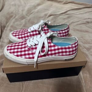 SeaVees Legend Sneaker Americana - Red Cotton Gingham 7.5/38 Valentine’s Day❤️❤️